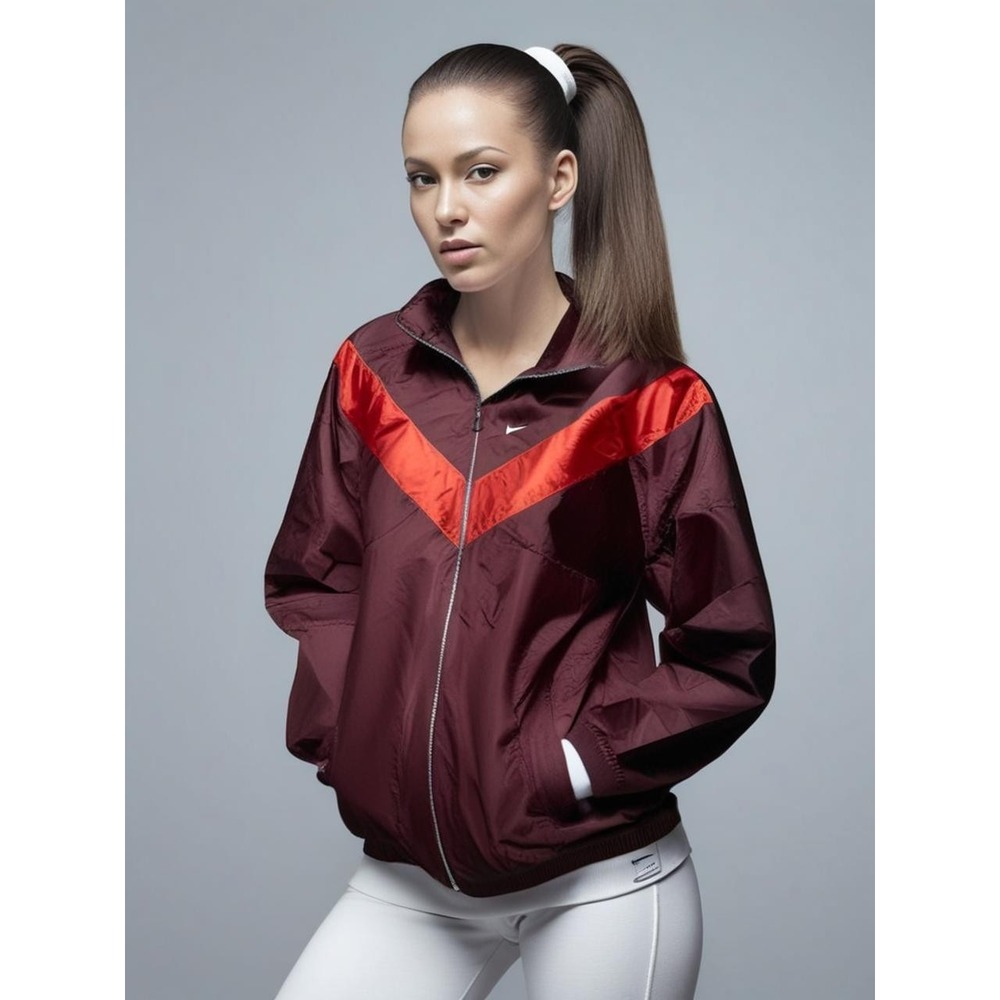 Nike FV6306-619 Women's Windrunner UV Full Zip Jacket Red Water Repellent‎ - 1X